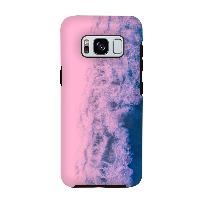 Galaxy S8 StrongFit Pink ocean waves  by CAS