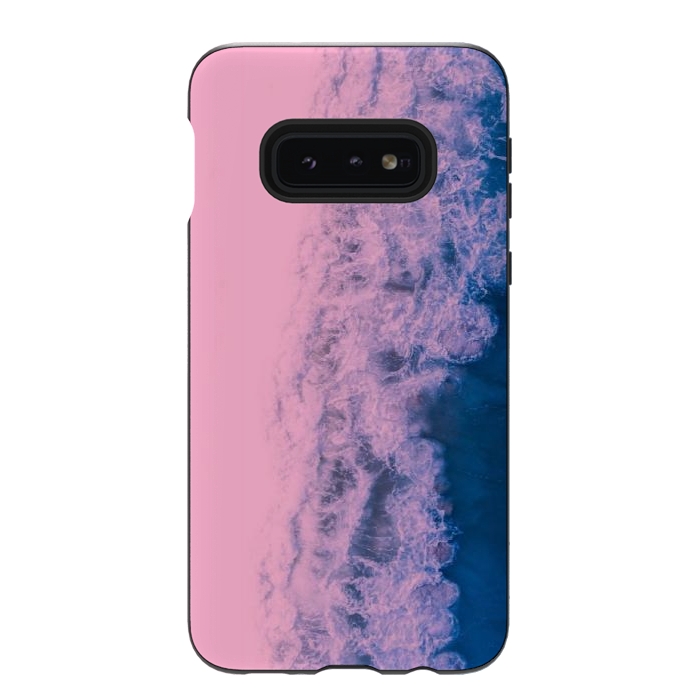Galaxy S10e StrongFit Pink ocean waves  by CAS