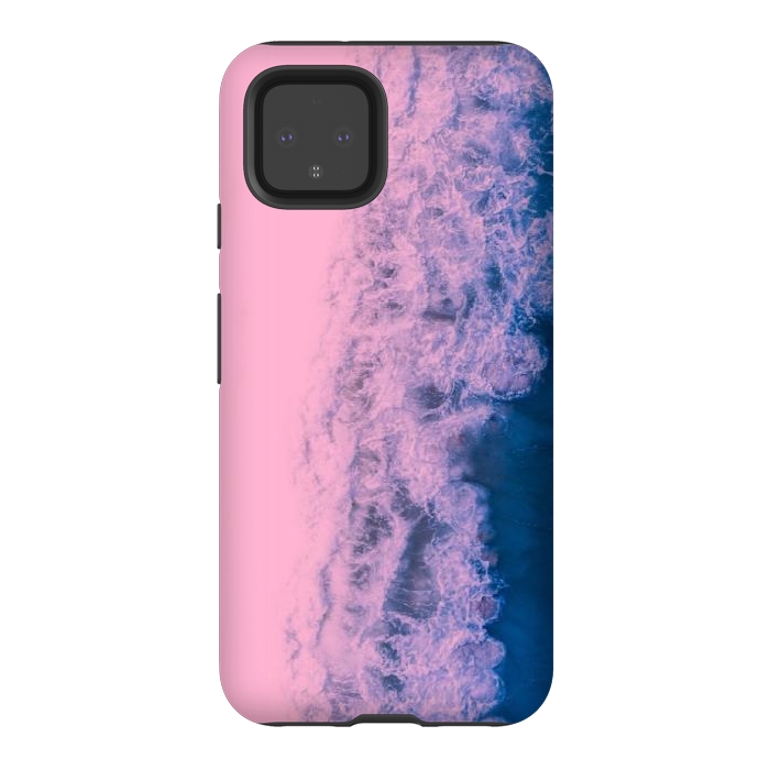 Pixel 4 StrongFit Pink ocean waves  by CAS