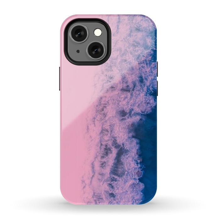 iPhone 12 mini StrongFit Pink ocean waves  by CAS