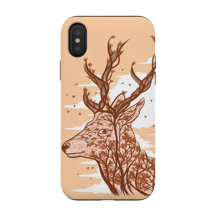 iPhone Xs / X StrongFit Deer branches by Alberto