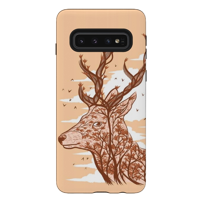 Galaxy S10 StrongFit Deer branches by Alberto