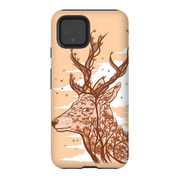 Pixel 4 StrongFit Deer branches by Alberto
