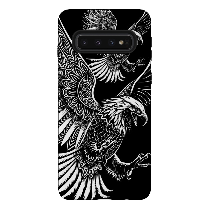Galaxy S10 StrongFit Eagle flying tribal by Alberto