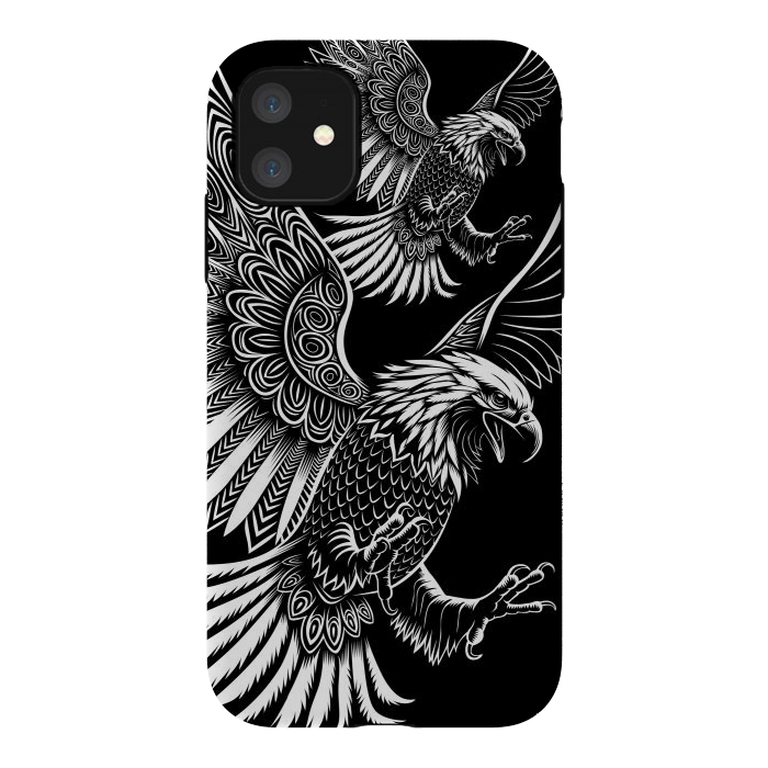 iPhone 11 StrongFit Eagle flying tribal by Alberto