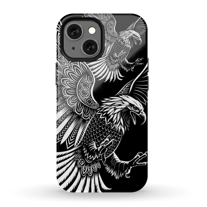 iPhone 12 mini StrongFit Eagle flying tribal by Alberto