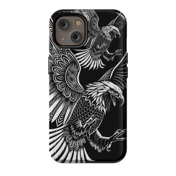 iPhone 14 StrongFit Eagle flying tribal by Alberto