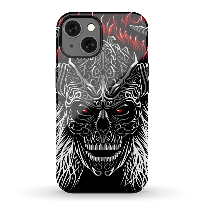 iPhone 13 StrongFit Viking Tribal Skull by Alberto