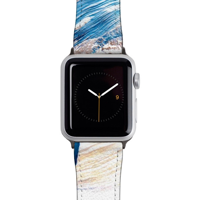 Watch 42mm / 44mm Strap PU leather Clarity | Abstract Ocean Earth Sea Graphic | Scandinavian Nature Sky Waves Space by Uma Prabhakar Gokhale