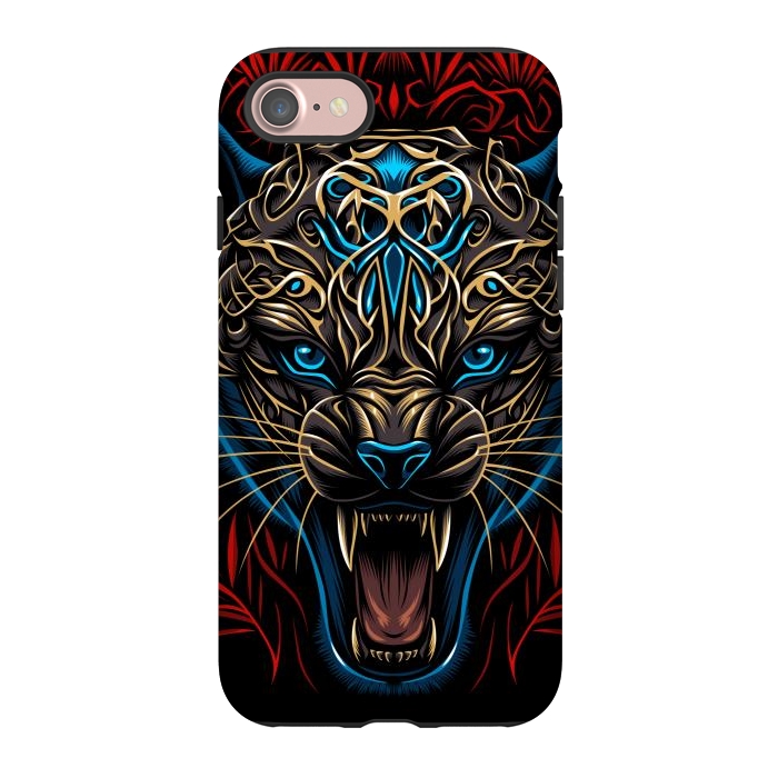 iPhone 7 StrongFit Golden panther tribal  by Alberto