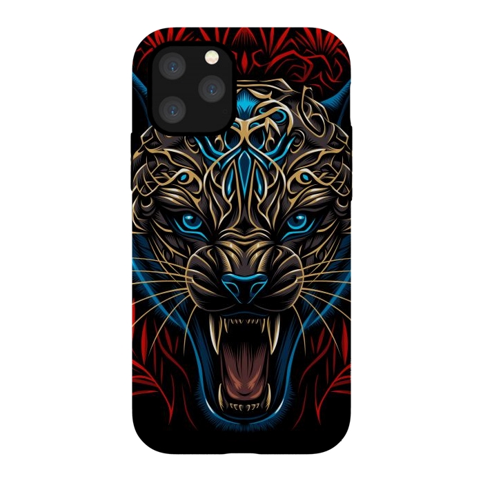 iPhone 11 Pro StrongFit Golden panther tribal  by Alberto