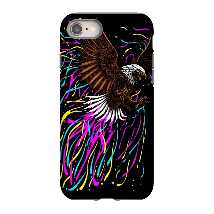 iPhone 8 StrongFit Tribal eagle splashing by Alberto