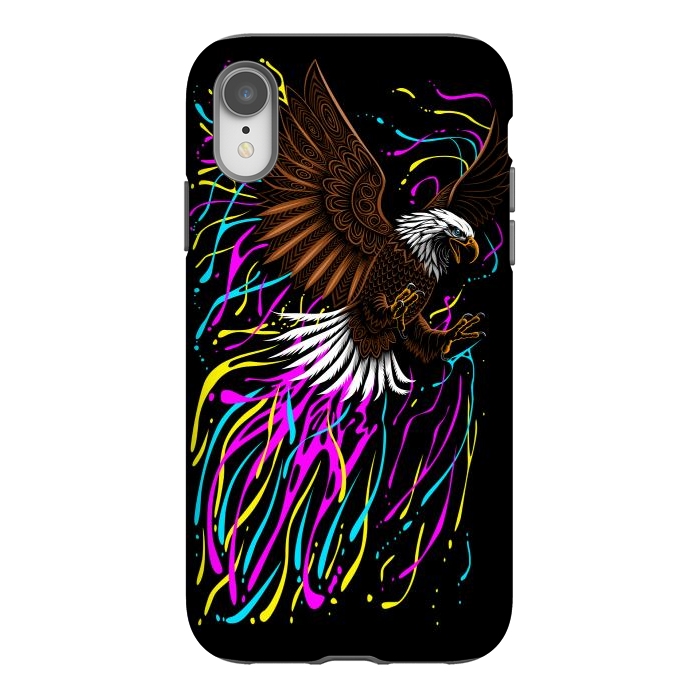 iPhone Xr StrongFit Tribal eagle splashing by Alberto