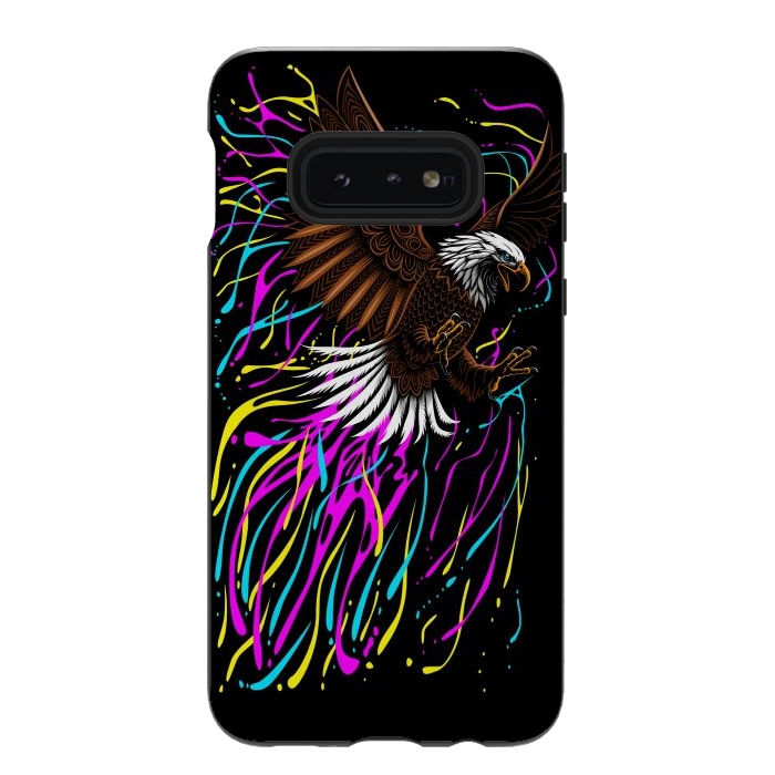 Galaxy S10e StrongFit Tribal eagle splashing by Alberto