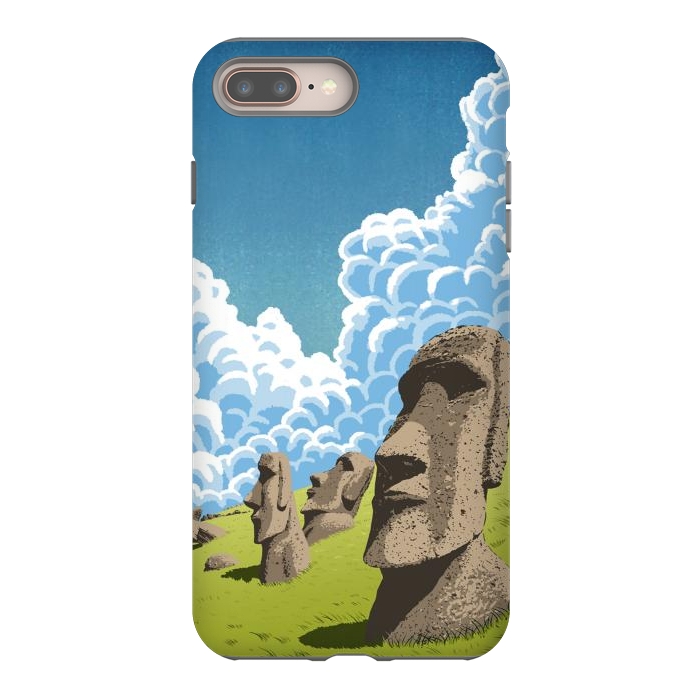 iPhone 8 plus StrongFit Statues of the Easter Islands by Alberto