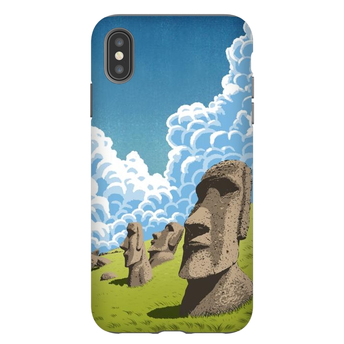 iPhone Xs Max StrongFit Statues of the Easter Islands by Alberto
