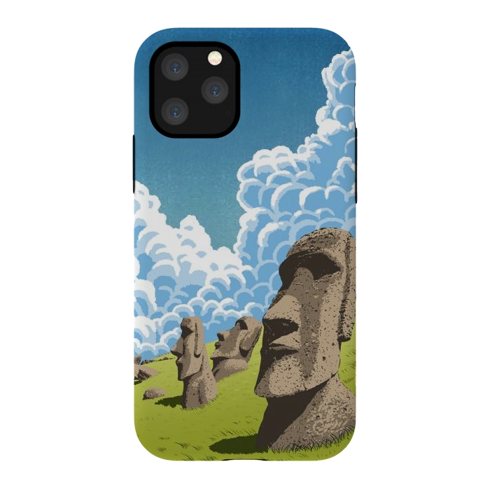 iPhone 11 Pro StrongFit Statues of the Easter Islands by Alberto