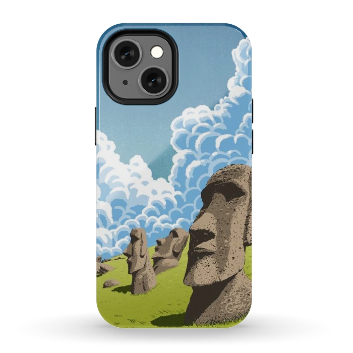 iPhone 12 mini StrongFit Statues of the Easter Islands by Alberto