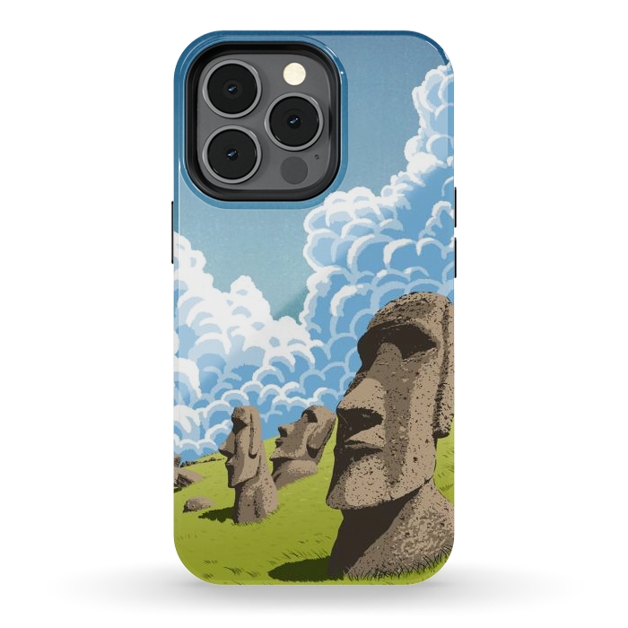 iPhone 13 pro StrongFit Statues of the Easter Islands by Alberto