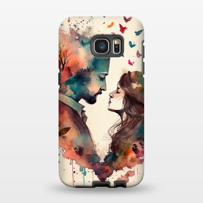 Galaxy S7 EDGE StrongFit Whimsical Love in Watercolor by Texnotropio