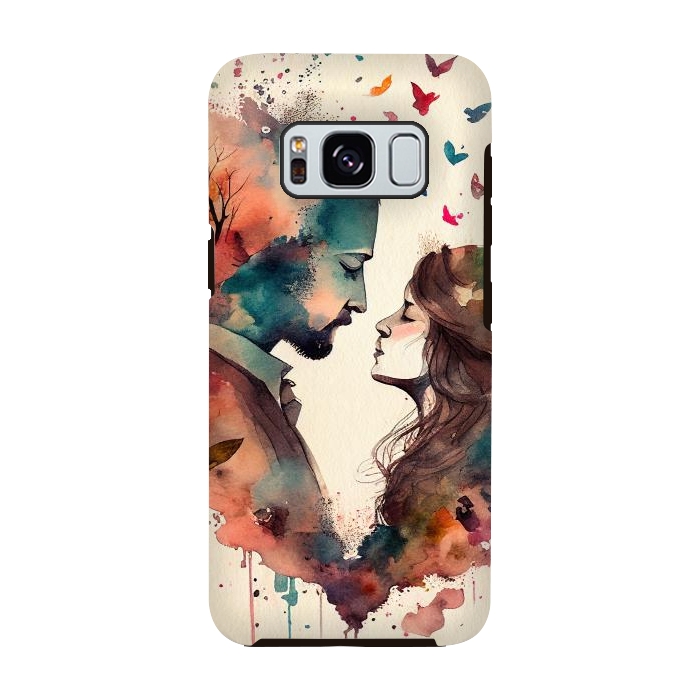 Galaxy S8 StrongFit Whimsical Love in Watercolor by Texnotropio