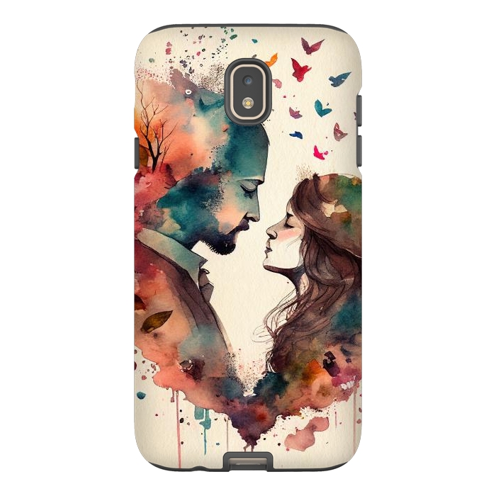Galaxy J7 StrongFit Whimsical Love in Watercolor by Texnotropio
