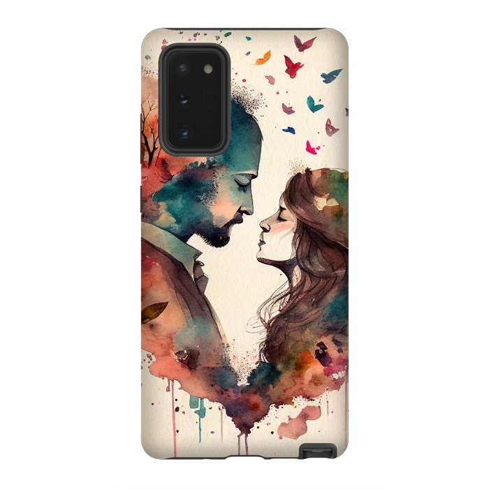 Galaxy Note 20 StrongFit Whimsical Love in Watercolor by Texnotropio
