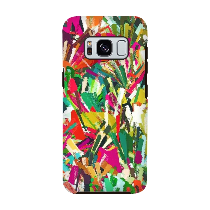 Galaxy S8 StrongFit Sparks of Emotions, Abstract Eclectic Colorful Expression Painting, Pop of Color Modern Bohemian Illustration by Uma Prabhakar Gokhale