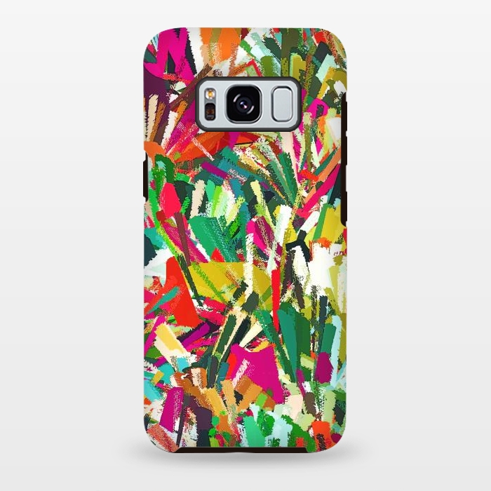 Galaxy S8 plus StrongFit Sparks of Emotions, Abstract Eclectic Colorful Expression Painting, Pop of Color Modern Bohemian Illustration by Uma Prabhakar Gokhale