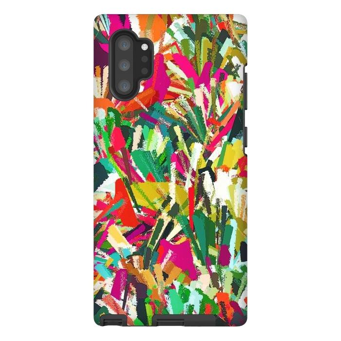 Galaxy Note 10 plus StrongFit Sparks of Emotions, Abstract Eclectic Colorful Expression Painting, Pop of Color Modern Bohemian Illustration by Uma Prabhakar Gokhale