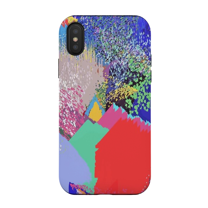 iPhone Xs / X StrongFit Modern Life, Abstract Contemporary Graphic Design, Eclectic Colorful Shapes by Uma Prabhakar Gokhale