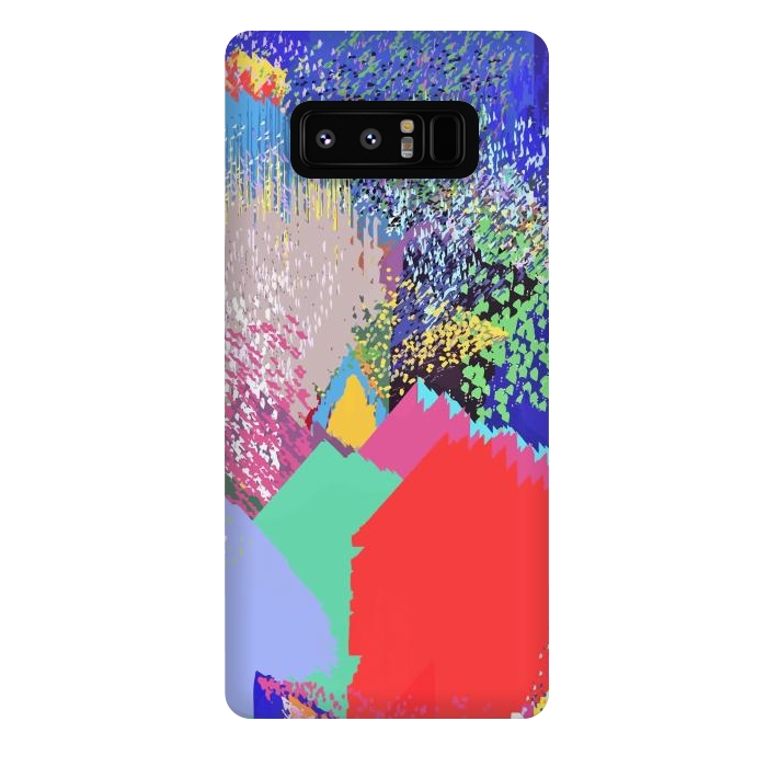 Galaxy Note 8 StrongFit Modern Life, Abstract Contemporary Graphic Design, Eclectic Colorful Shapes by Uma Prabhakar Gokhale