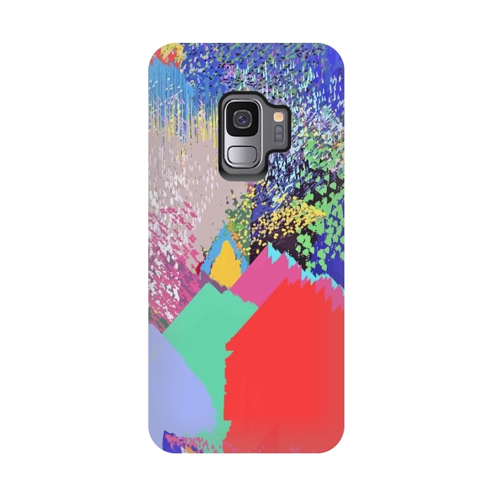 Galaxy S9 StrongFit Modern Life, Abstract Contemporary Graphic Design, Eclectic Colorful Shapes by Uma Prabhakar Gokhale