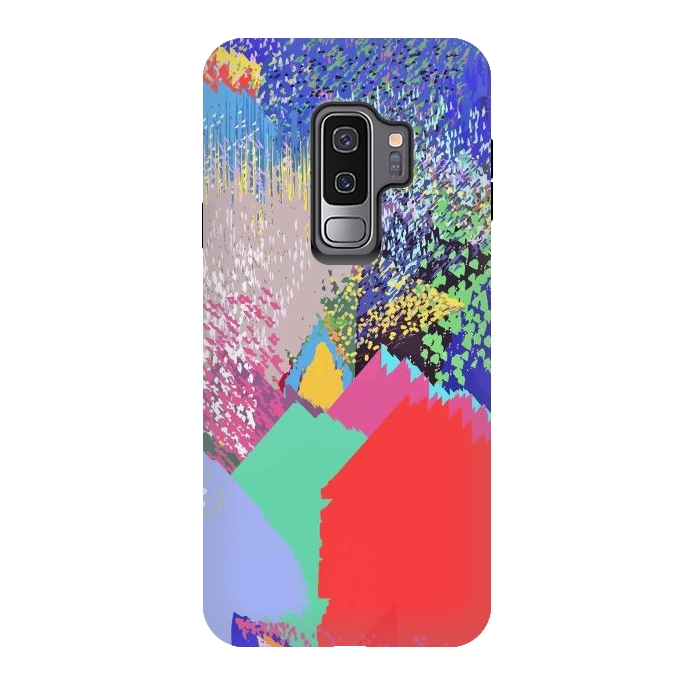 Galaxy S9 plus StrongFit Modern Life, Abstract Contemporary Graphic Design, Eclectic Colorful Shapes by Uma Prabhakar Gokhale