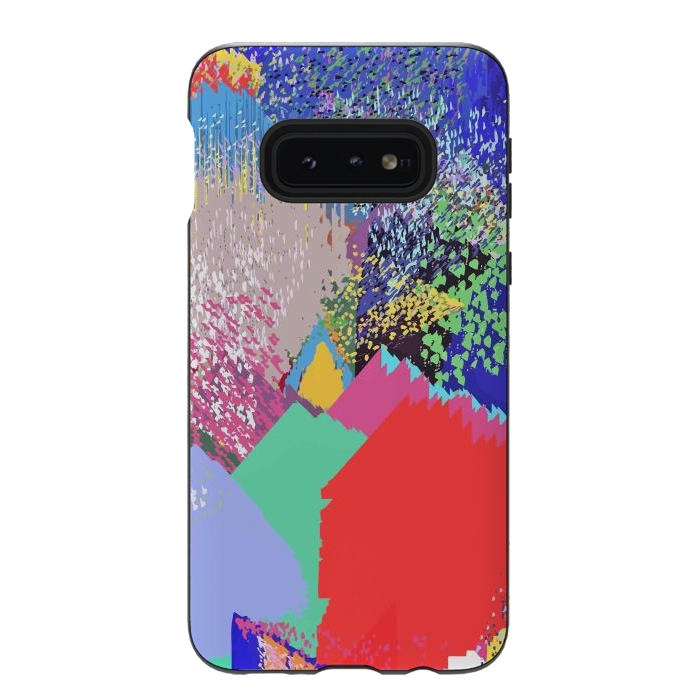 Galaxy S10e StrongFit Modern Life, Abstract Contemporary Graphic Design, Eclectic Colorful Shapes by Uma Prabhakar Gokhale
