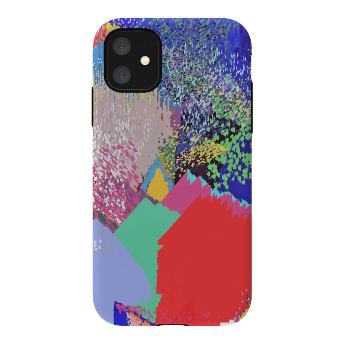 iPhone 11 StrongFit Modern Life, Abstract Contemporary Graphic Design, Eclectic Colorful Shapes by Uma Prabhakar Gokhale