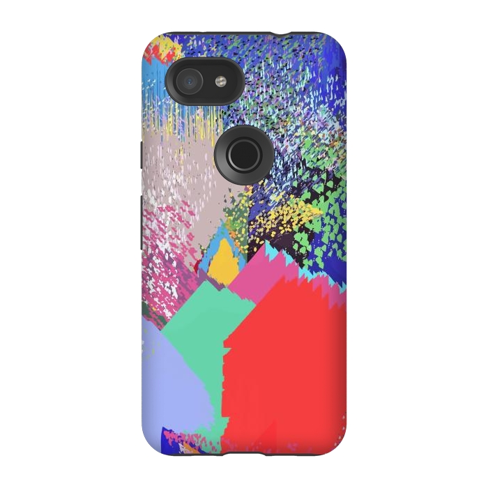 Pixel 3A StrongFit Modern Life, Abstract Contemporary Graphic Design, Eclectic Colorful Shapes by Uma Prabhakar Gokhale