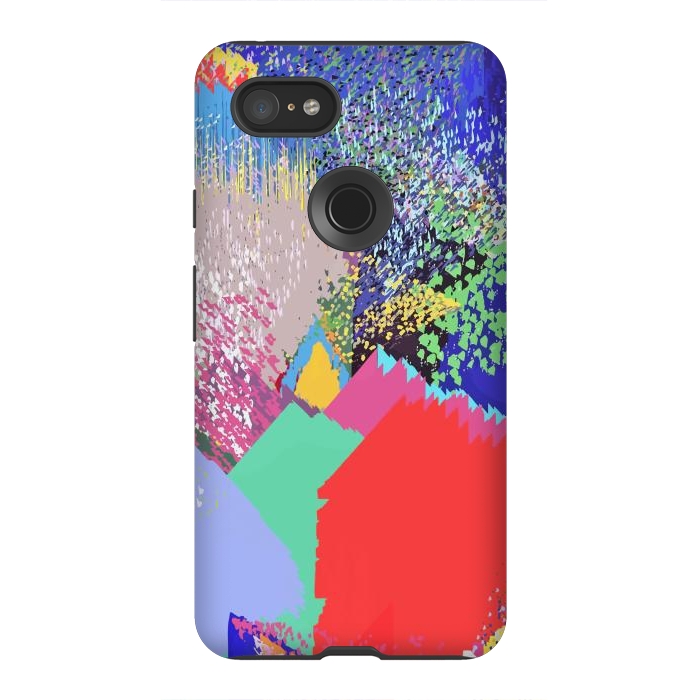 Pixel 3XL StrongFit Modern Life, Abstract Contemporary Graphic Design, Eclectic Colorful Shapes by Uma Prabhakar Gokhale