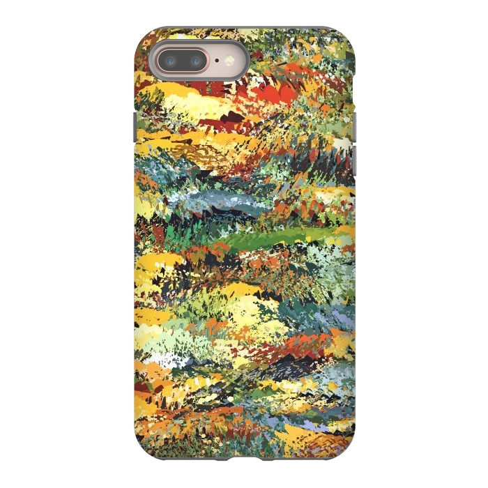iPhone 7 plus StrongFit Autumn Forest, Nature Jungle Painting, Botanical Plants Abstract Illustration, Contemporary Modern Boho by Uma Prabhakar Gokhale