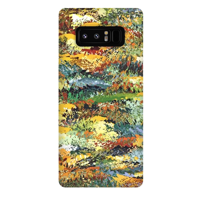 Galaxy Note 8 StrongFit Autumn Forest, Nature Jungle Painting, Botanical Plants Abstract Illustration, Contemporary Modern Boho by Uma Prabhakar Gokhale