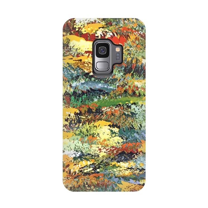 Galaxy S9 StrongFit Autumn Forest, Nature Jungle Painting, Botanical Plants Abstract Illustration, Contemporary Modern Boho by Uma Prabhakar Gokhale