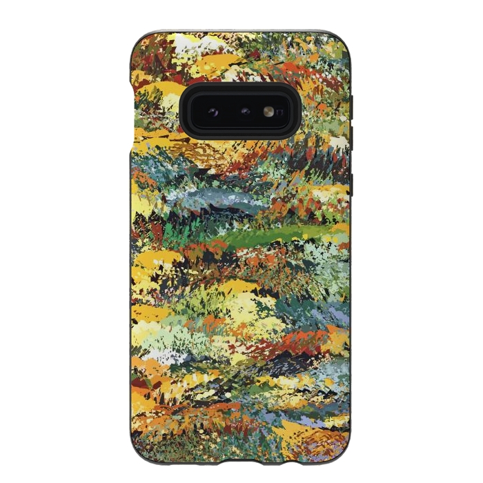 Galaxy S10e StrongFit Autumn Forest, Nature Jungle Painting, Botanical Plants Abstract Illustration, Contemporary Modern Boho by Uma Prabhakar Gokhale