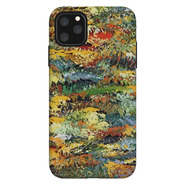 iPhone 11 Pro Max StrongFit Autumn Forest, Nature Jungle Painting, Botanical Plants Abstract Illustration, Contemporary Modern Boho by Uma Prabhakar Gokhale