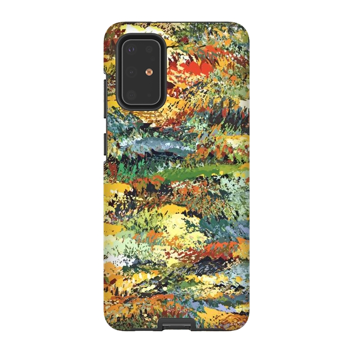 Galaxy S20 Plus StrongFit Autumn Forest, Nature Jungle Painting, Botanical Plants Abstract Illustration, Contemporary Modern Boho by Uma Prabhakar Gokhale