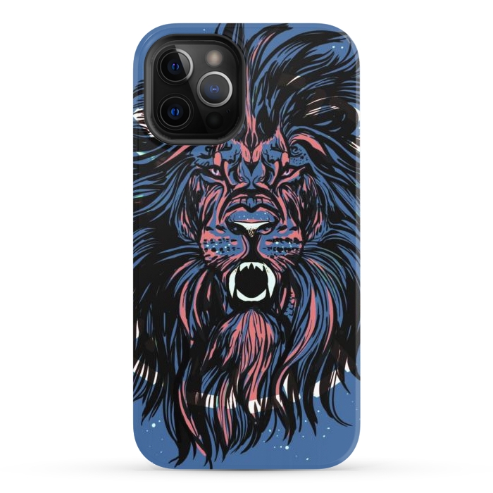 iPhone 12 Pro StrongFit Lion portrait face ferocious king of the jungle  by Josie