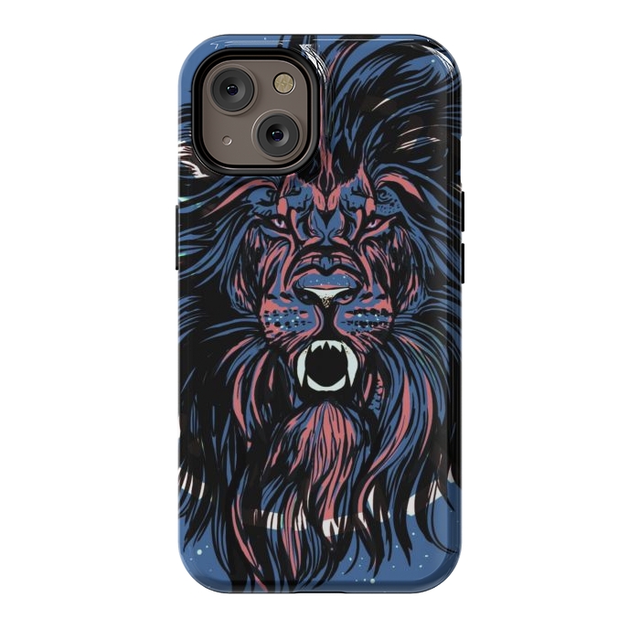 iPhone 14 StrongFit Lion portrait face ferocious king of the jungle  by Josie