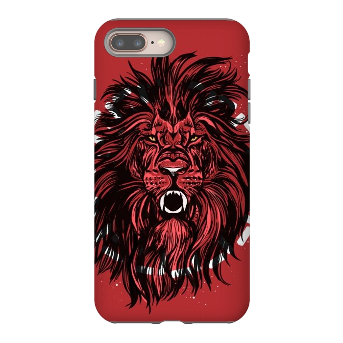 iPhone 7 plus StrongFit Lion portrait king mane illustration  by Josie