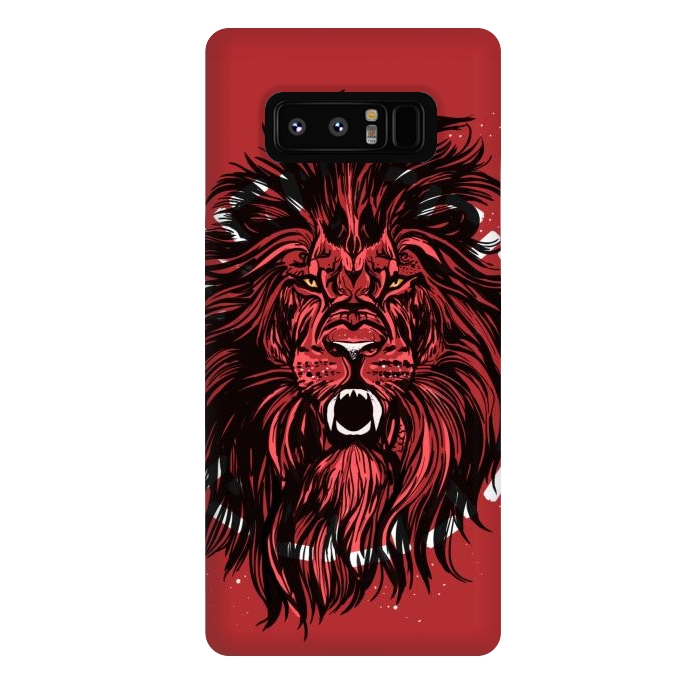 Galaxy Note 8 StrongFit Lion portrait king mane illustration  by Josie