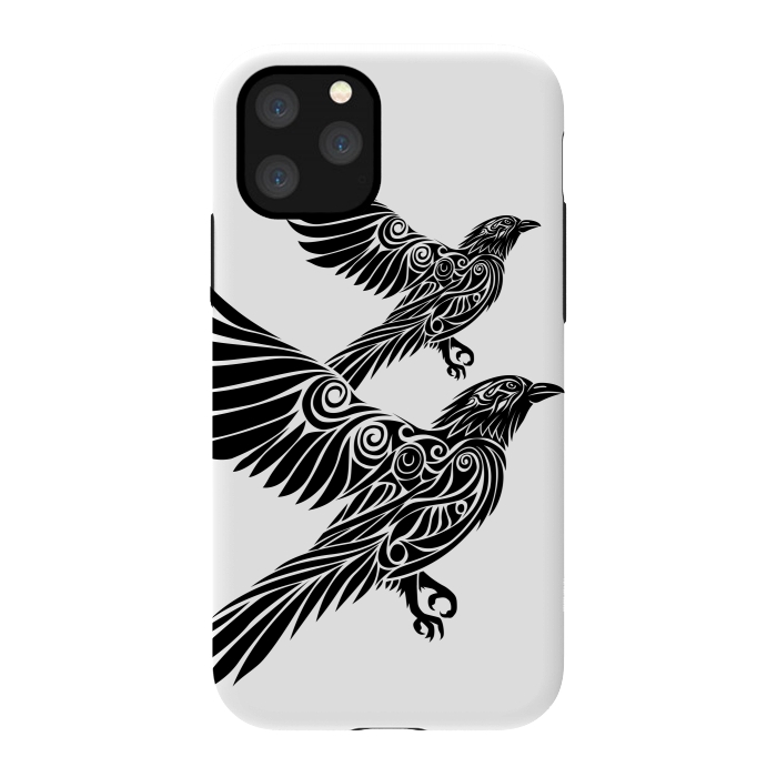 iPhone 11 Pro StrongFit Crow flying tribal by Alberto