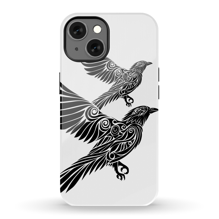 iPhone 13 StrongFit Crow flying tribal by Alberto